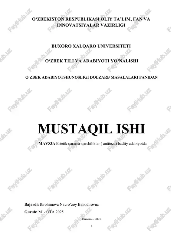 o'zbek adabiyotshunosligi dolzarb masalalari — DOCX