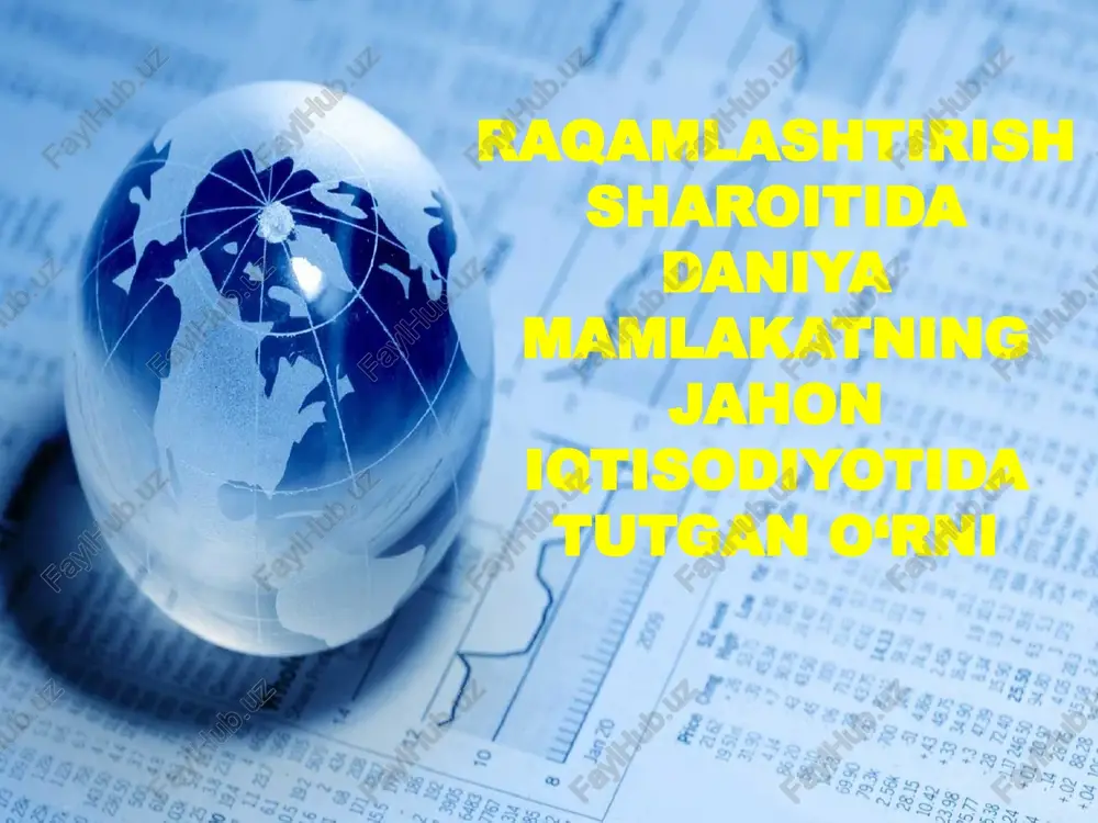 daniya mamlakatning jahon iqtisodiyotida tutgan o‘rni — PPT