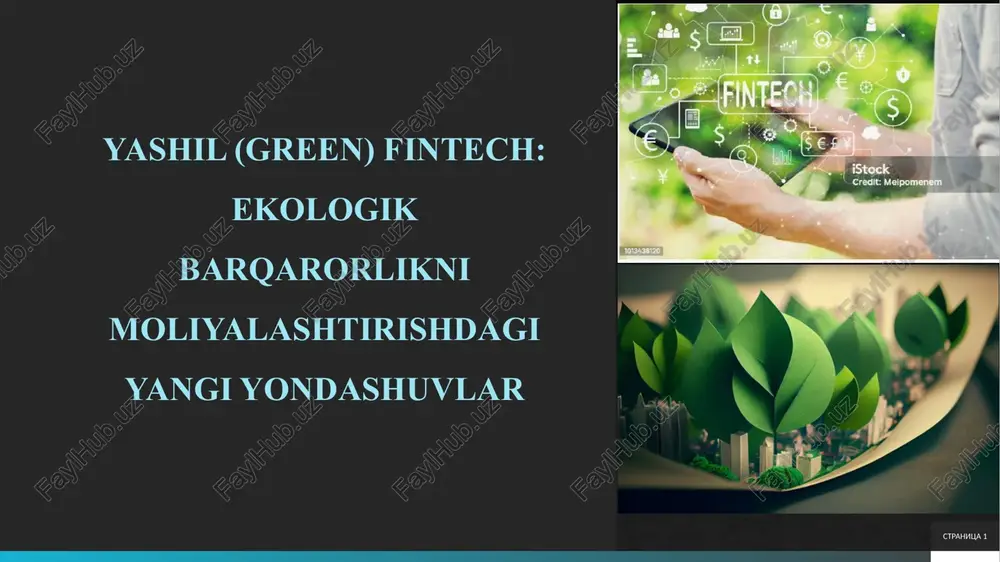 yashil fintech — PPTX