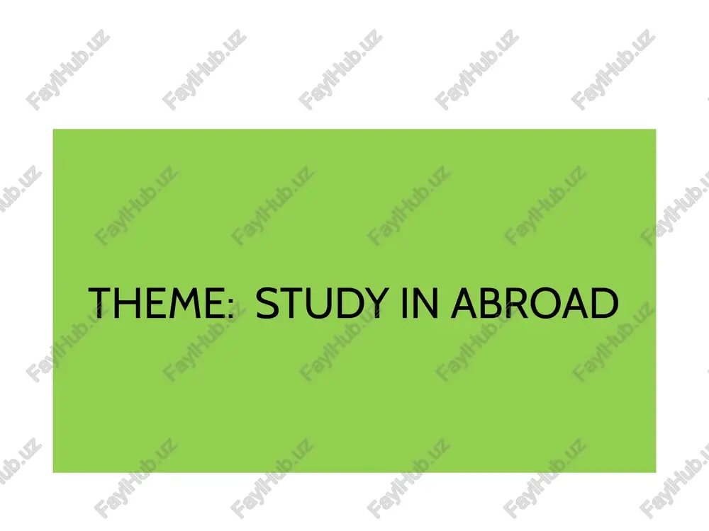 study in abroad — PPTX