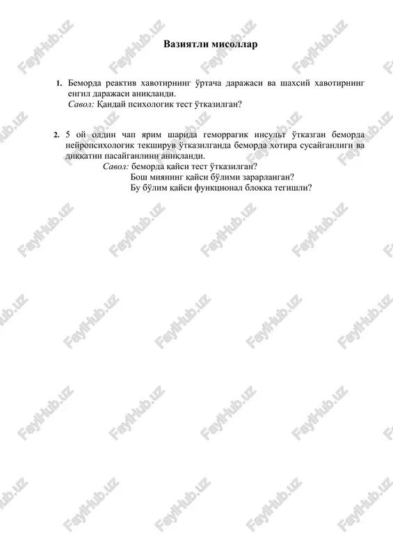 vaziyatli misollar — DOCX