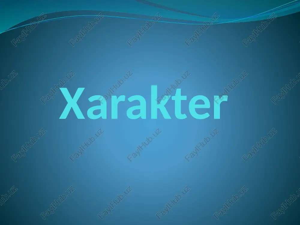 xarakter — PPTX