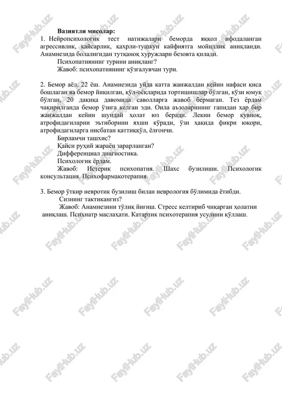 neyropsixologik test natijalari — DOCX