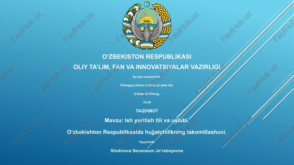 ish yuritish tili va uslubi — PPTX
