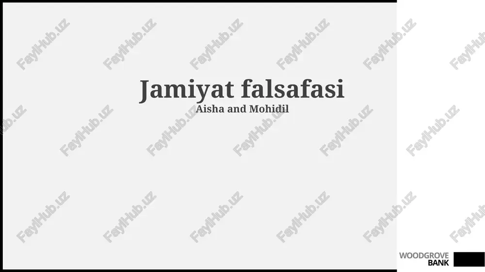 jamiyat falsafasi — PPTX