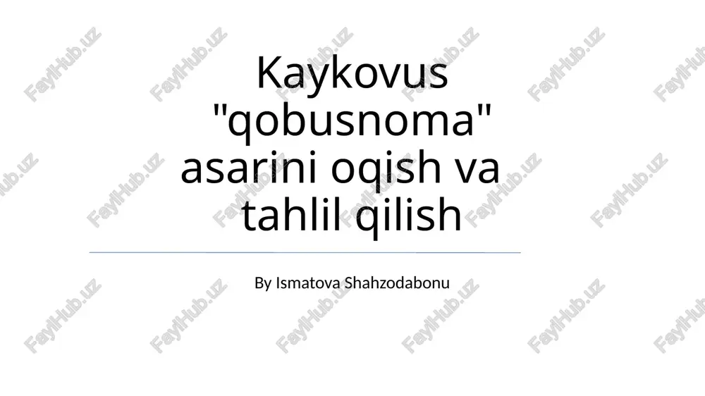 qobusnoma — PPTX