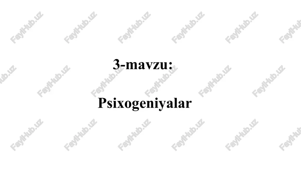 psixogeniyalar — PPTX
