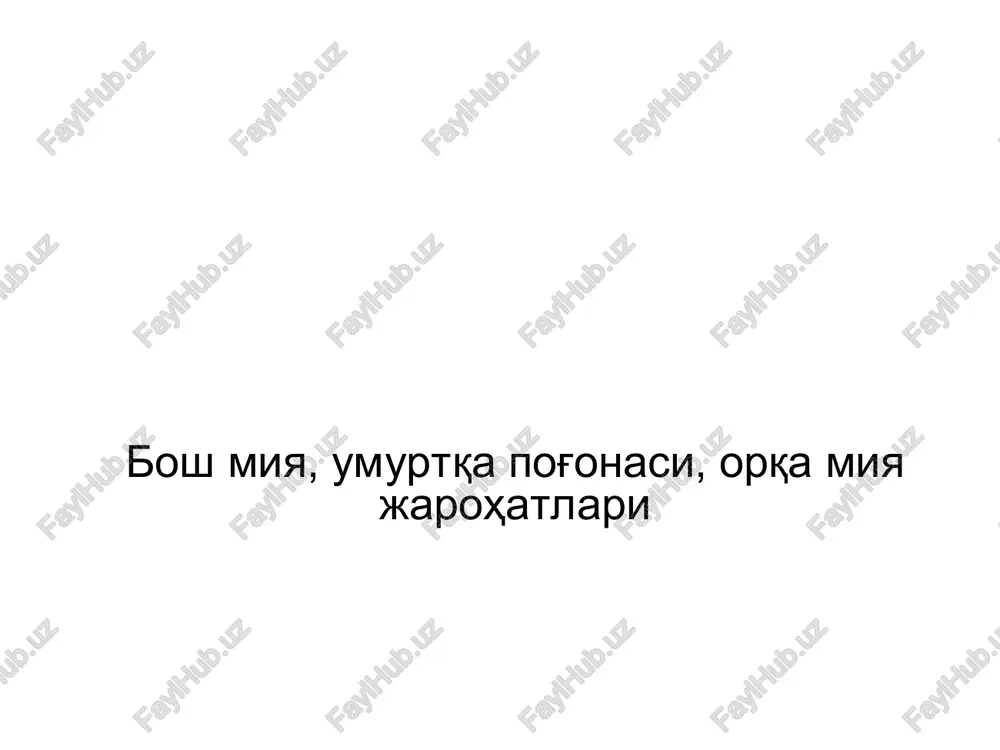 miya yopiq jarohatlari — PPT