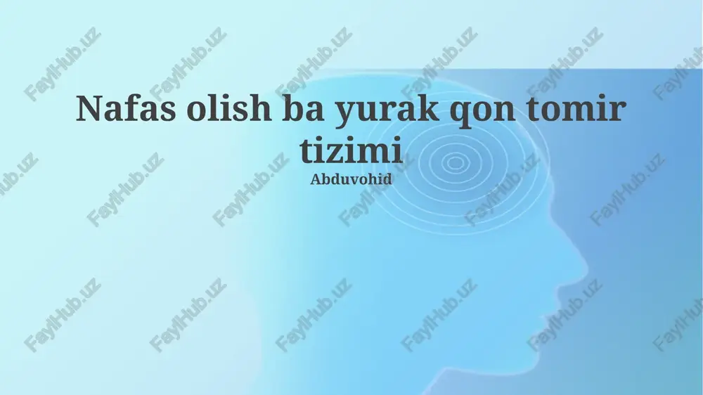 nafas olish va yurak-qon tomir tizimi — PPTX