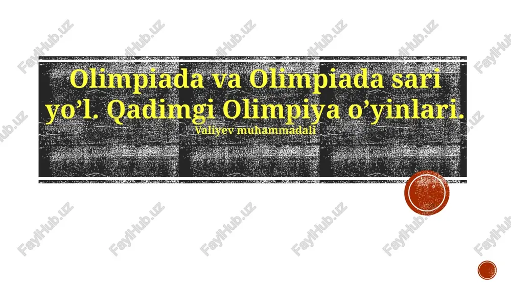 qadimgi olimpiya o'yinlari — PPTX