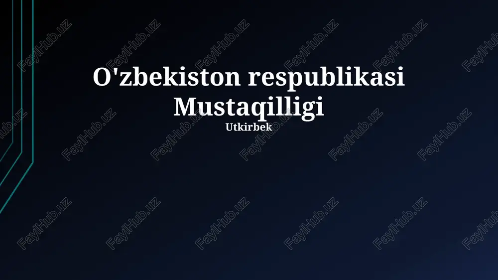 oʻzbekiston respublikasi mustaqilligi — PPTX