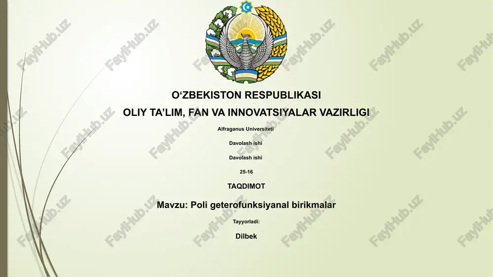 poligeterofunksional birikmalar — PPTX