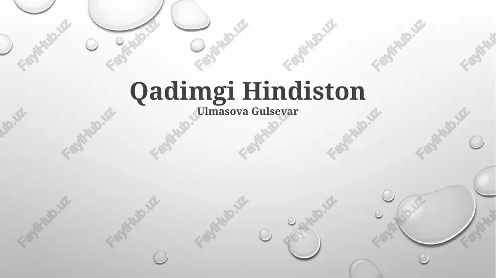 qadimgi hindiston — PPTX