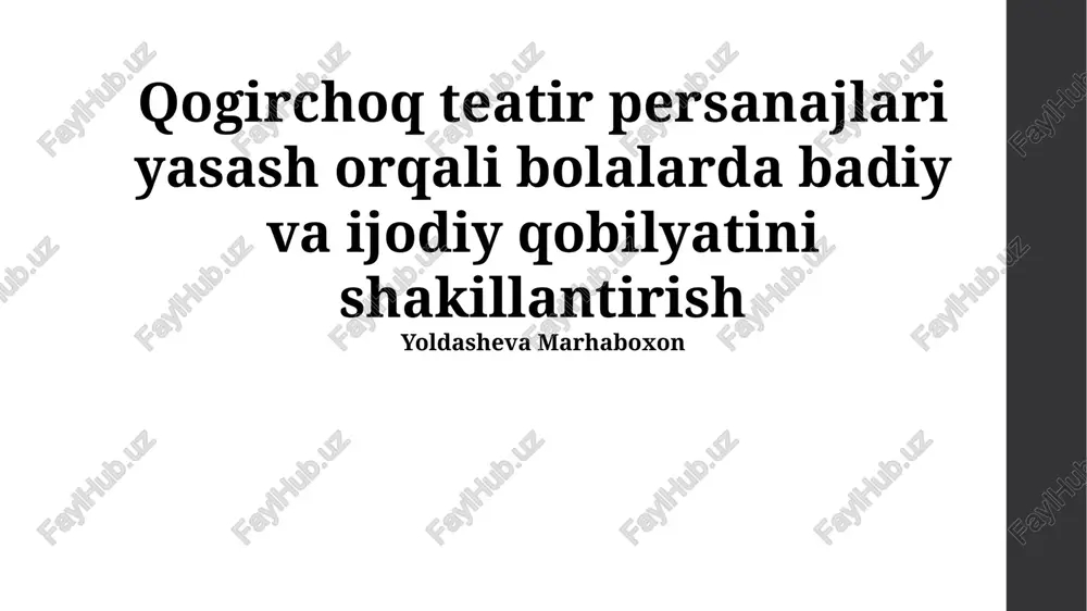 qo'g'irchoq teatri — PPTX