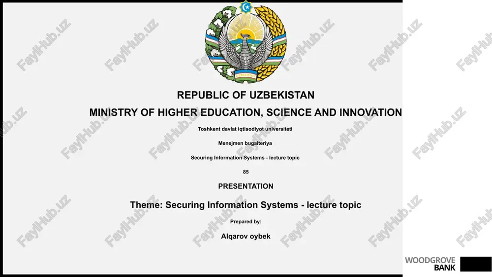 securing information systems — PPTX