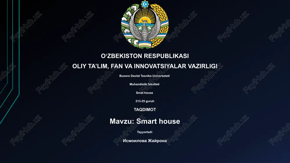 smart house — PPTX