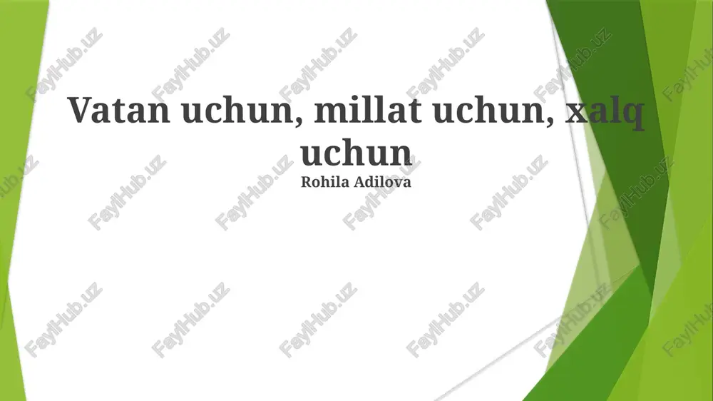 vatanga muhabbat — PPTX