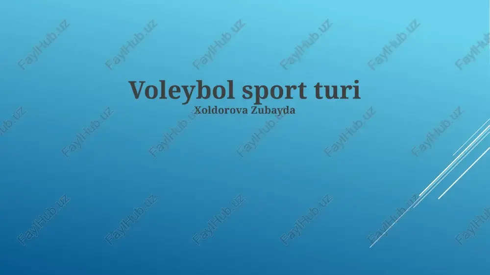 volleybol sport turi — PPTX