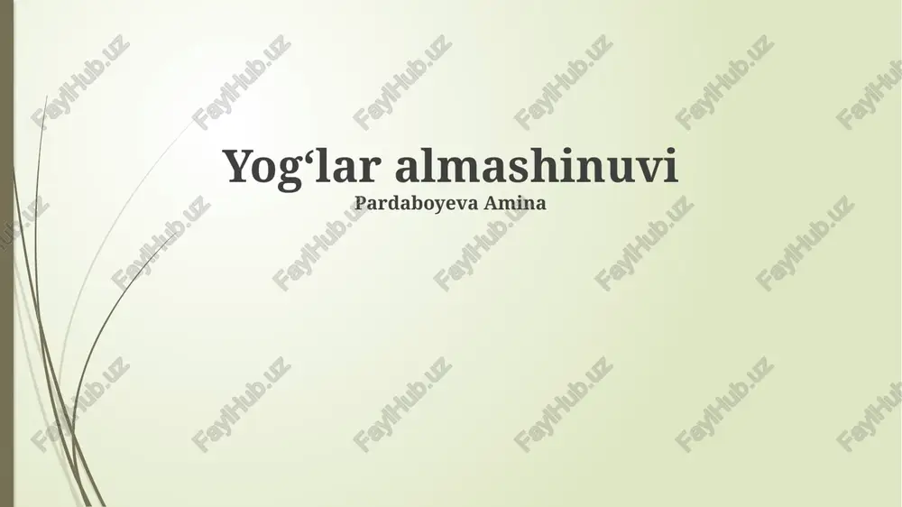 yog'lar almashinuvi — PPTX