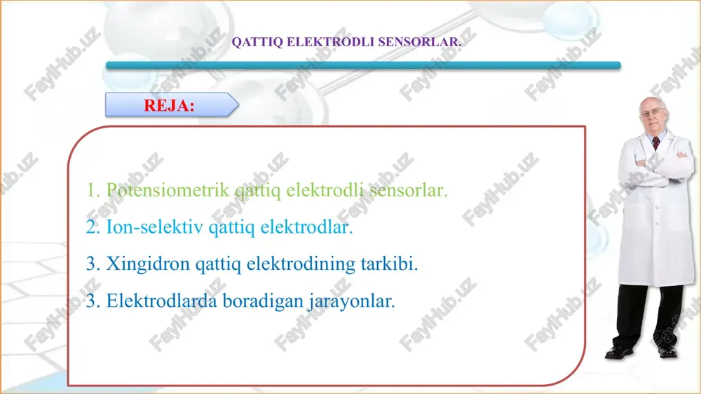 qattiq elektrodli sensorlar — PPTX