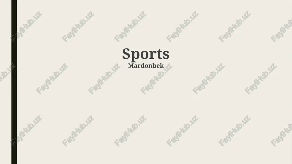 sportning ahamiyati — PPTX