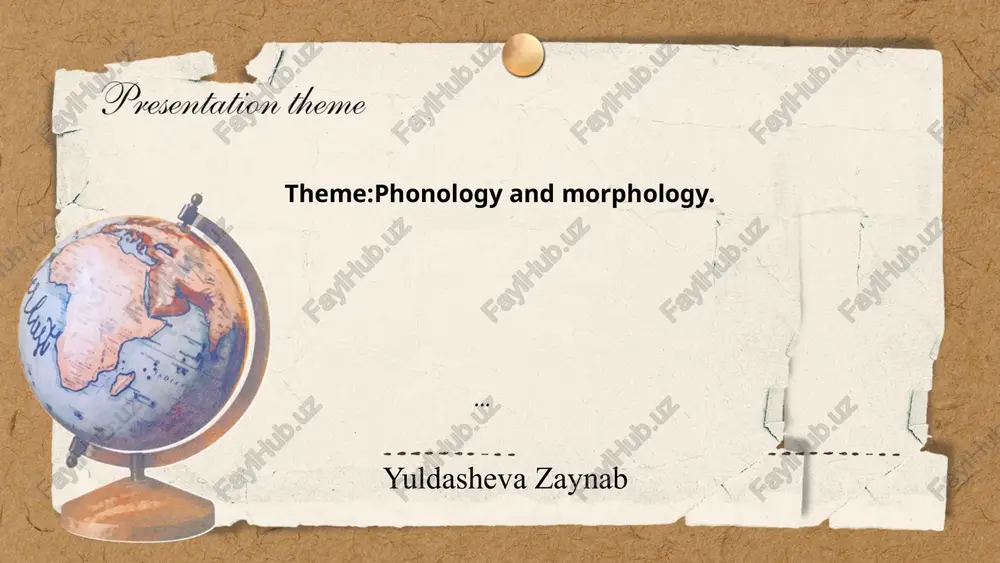 phonology and morphology — PPTX