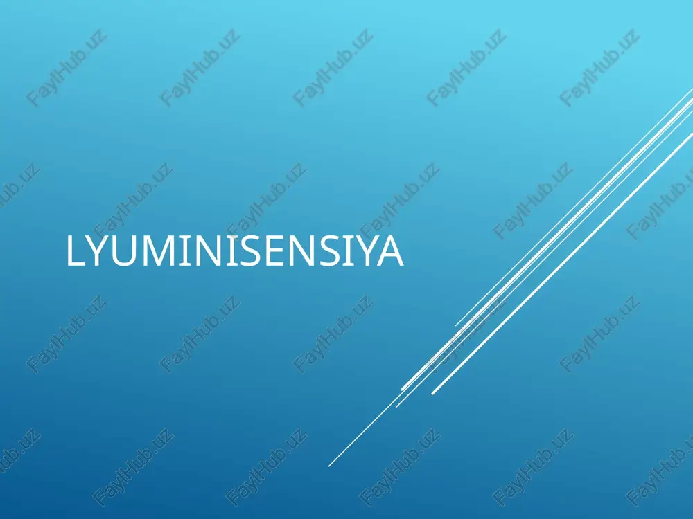 lyuminisensiya — PPTX