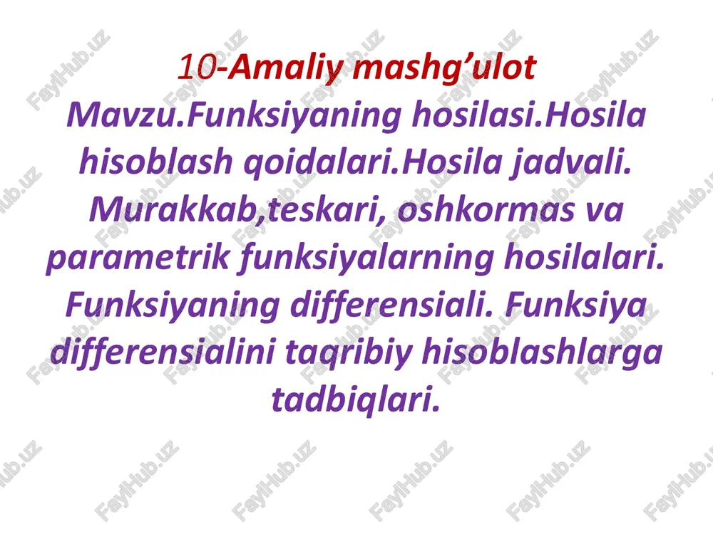 amaliy mashg’ulot — PDF