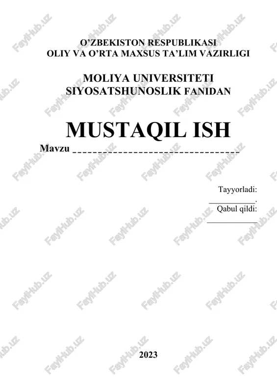 siyosiy ma’daniyat — DOCX