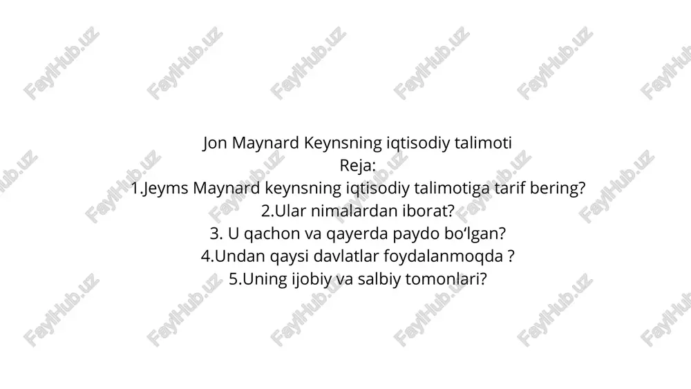 jon maynard keynsning iqtisodiy talimoti — PDF