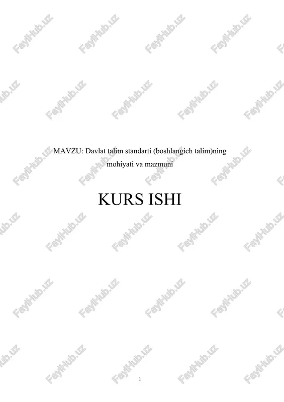 davlat talim standarti (boshlangich talim)ning — DOC