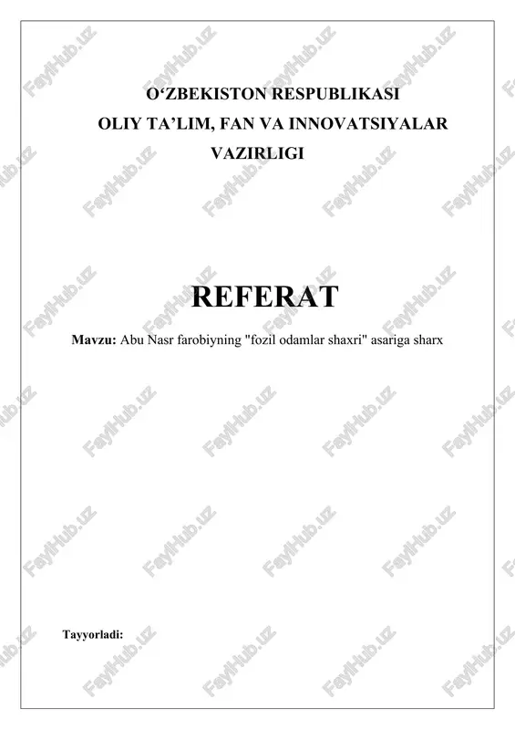 fozil odamlar shahri — DOCX