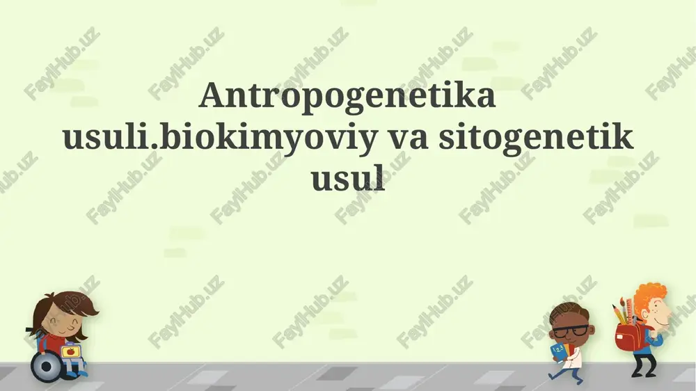 antropogenetik usul — PPTX