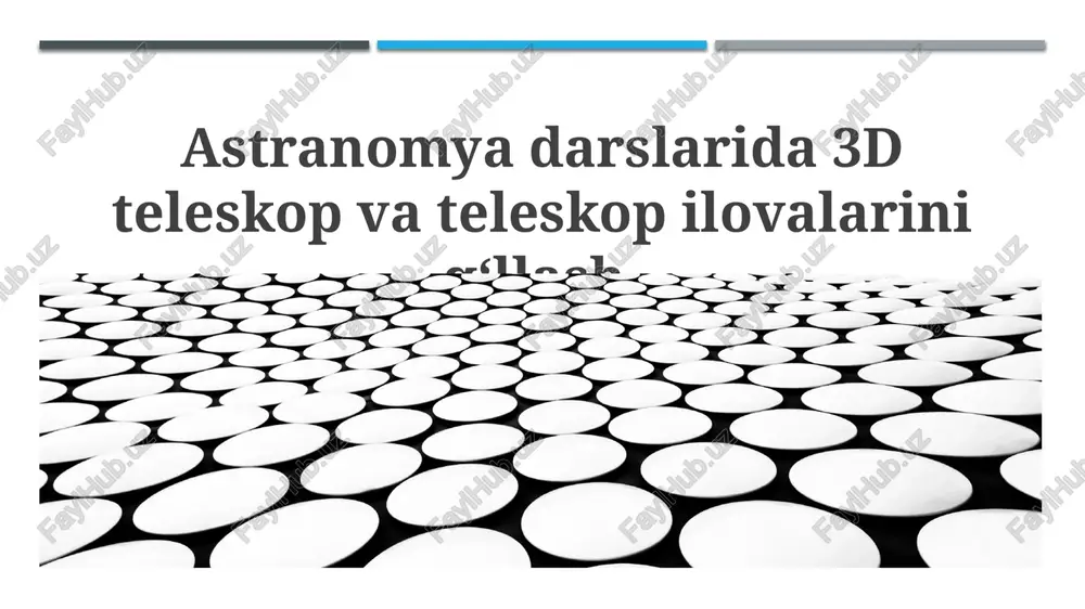 3d teleskoplar va teleskopilovalar — PPTX