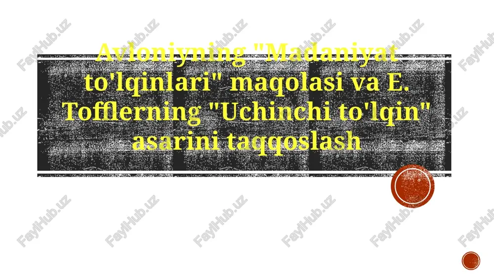 madaniyatto'lqinlari — PPTX
