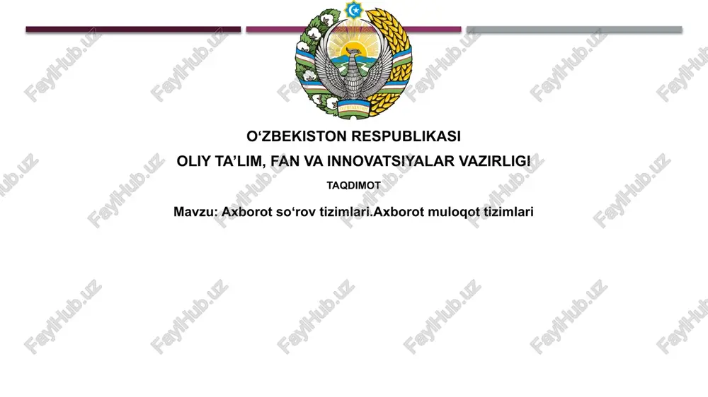 axborot qidiruv tizimlari — PPTX