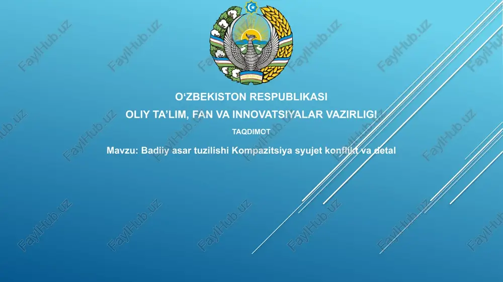 badiiyasartuzilishikompazitsiyasyujetkonfliktvadetal — PPTX