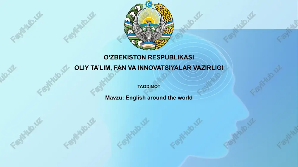 ingliz tilining global tarqalishi — PPTX