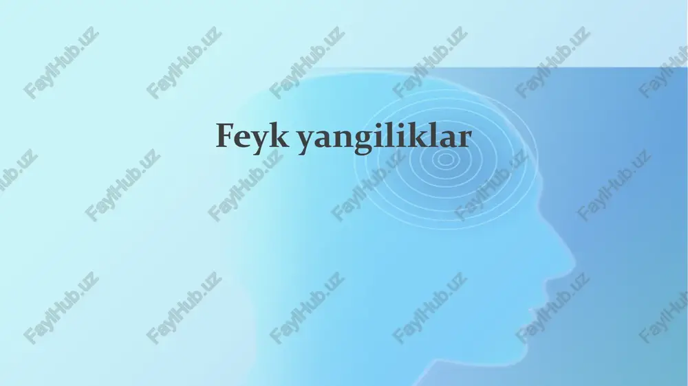 soxta yangiliklar — PPTX