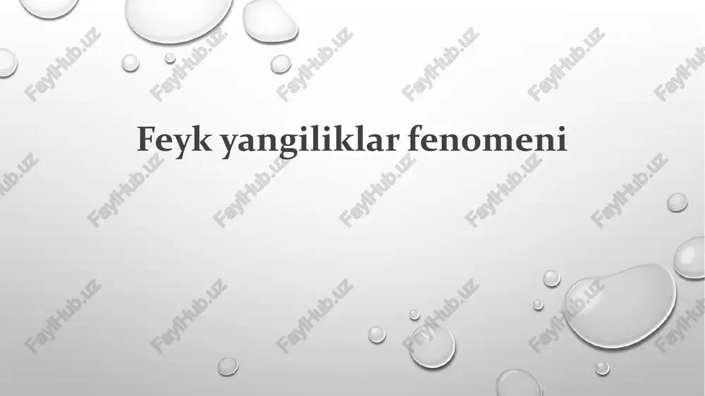 soxta yangiliklarfenomeni — PPTX