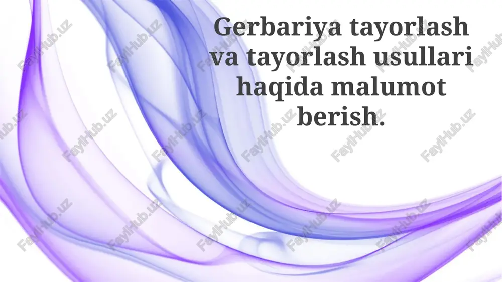 gerbera tayyorlash — PPTX