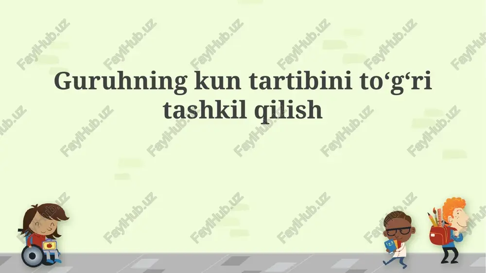 kun tartibini to'g'ri tuzish — PPTX