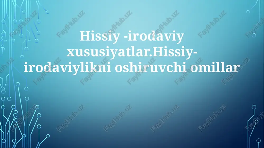 emotsional-irodaviy xususiyatlar — PPTX