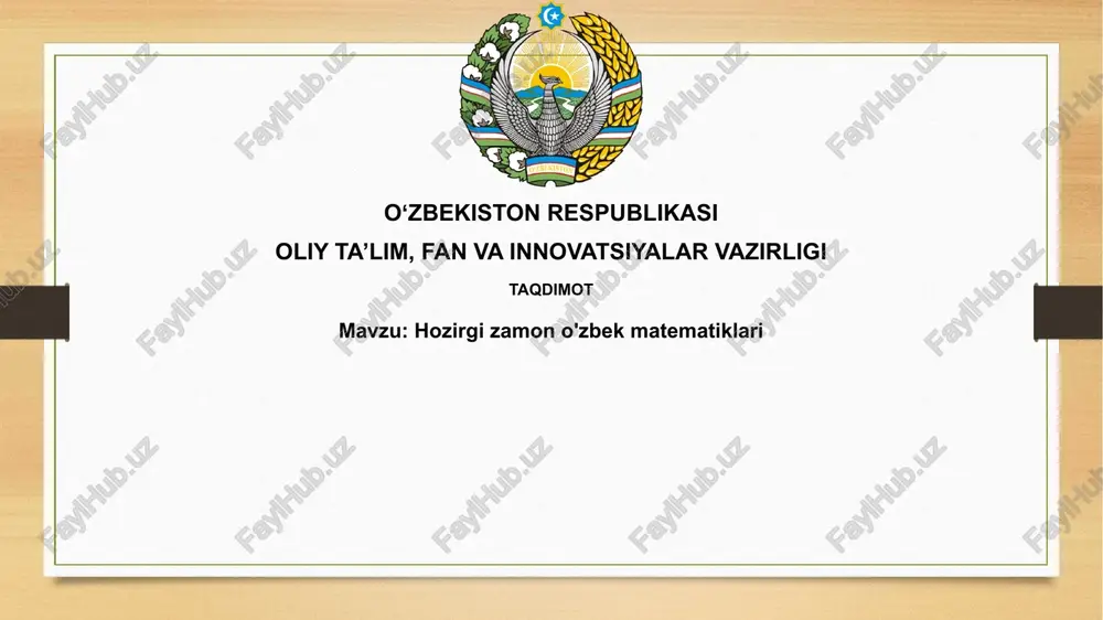 hozirgizamono'zbekmatematiklari — PPTX