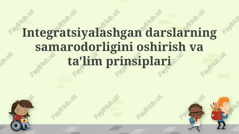 integratsiyalashgan darslar — PPTX