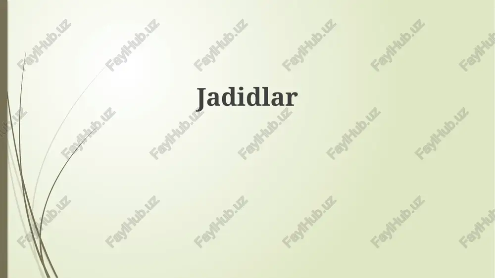 jadidlar — PPTX