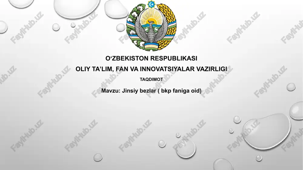 jinsiy bezlar(bkpfanigaoid) — PPTX