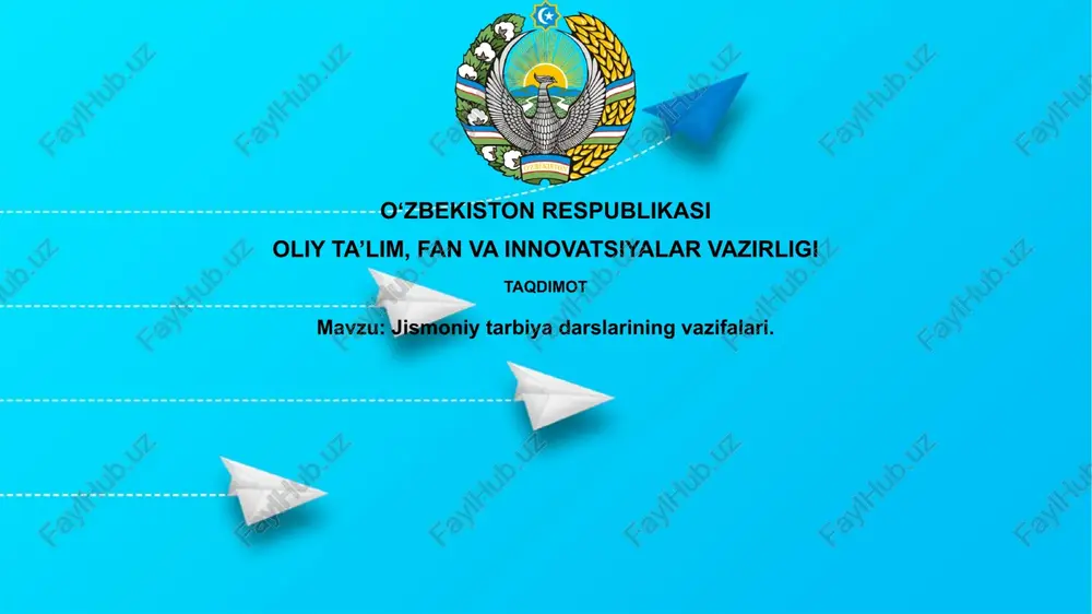 jismoniy tarbiya darslarining vazifalari — PPTX