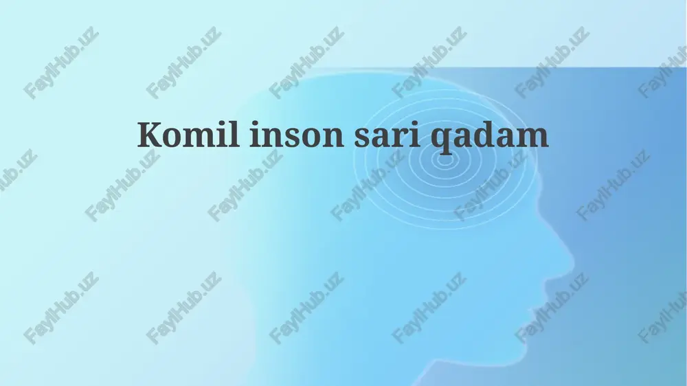 mukammallikka yo'l — PPTX