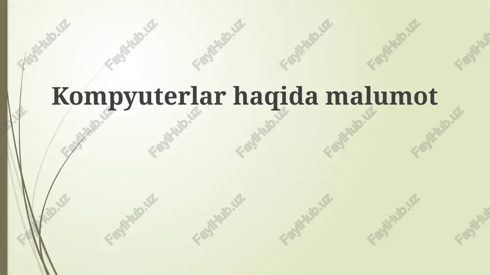 kompyuterlarning asosiy qismlari — PPTX